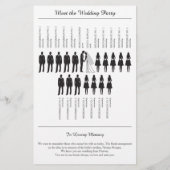 Eenvoudig 'Silhouettes Wedding Programme Flyer' (Achterkant)