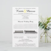 Eenvoudig 'Silhouettes Wedding Programme Flyer' (Staand voorkant)
