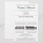 Eenvoudig 'Silhouettes Wedding Programme Flyer' (Voorkant / Achterkant)