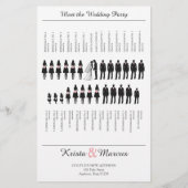 Eenvoudig 'Silhouettes Wedding Programme Flyer' (Achterkant)