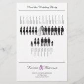 Eenvoudig 'Silhouettes Wedding Programme Flyer' (Achterkant)