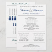 Eenvoudig 'Silhouettes Wedding Programme Flyer' (Voorkant / Achterkant)