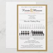 Eenvoudig 'Silhouettes Wedding Programme Flyer' (Voorkant / Achterkant)