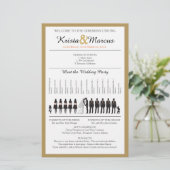 Eenvoudig 'Silhouettes Wedding Programme Flyer' (Staand voorkant)