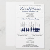 Eenvoudig 'Silhouettes Wedding Programme Flyer' (Voorkant / Achterkant)