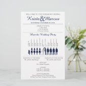 Eenvoudig 'Silhouettes Wedding Programme Flyer' (Staand voorkant)