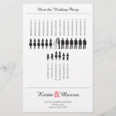Eenvoudig 'Silhouettes Wedding Programme Flyer' (Achterkant)