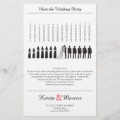 Eenvoudig 'Silhouettes Wedding Programme Flyer' (Achterkant)