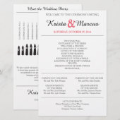 Eenvoudig 'Silhouettes Wedding Programme Flyer' (Voorkant / Achterkant)