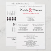 Eenvoudig 'Silhouettes Wedding Programme Flyer' (Voorkant / Achterkant)