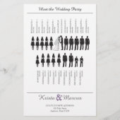 Eenvoudig 'Silhouettes Wedding Programme Flyer' (Achterkant)