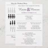 Eenvoudig 'Silhouettes Wedding Programme Flyer' (Voorkant / Achterkant)
