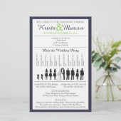 Eenvoudig 'Silhouettes Wedding Programme Flyer' (Staand voorkant)