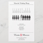 Eenvoudig 'Silhouettes Wedding Programme Flyer' (Achterkant)