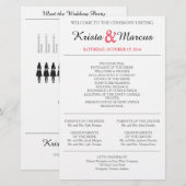 Eenvoudig 'Silhouettes Wedding Programme Flyer' (Voorkant / Achterkant)