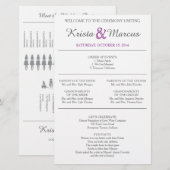 Eenvoudig 'Silhouettes Wedding Programme Flyer' (Voorkant / Achterkant)