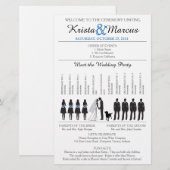 Eenvoudig 'Silhouettes Wedding Programme Flyer' (Voorkant / Achterkant)