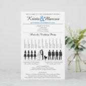 Eenvoudig 'Silhouettes Wedding Programme Flyer' (Staand voorkant)