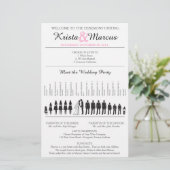 Eenvoudig 'Silhouettes Wedding Programme Flyer' (Staand voorkant)