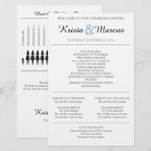 Eenvoudig 'Silhouettes Wedding Programme Flyer' (Voorkant / Achterkant)