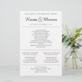Eenvoudig 'Silhouettes Wedding Programme Flyer' (Staand voorkant)