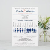 Eenvoudig 'Silhouettes Wedding Programme Flyer' (Staand voorkant)