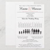 Eenvoudig 'Silhouettes Wedding Programme Flyer' (Voorkant / Achterkant)