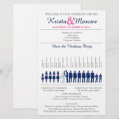 Eenvoudig 'Silhouettes Wedding Programme Flyer' (Voorkant / Achterkant)