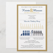 Eenvoudig 'Silhouettes Wedding Programme Flyer' (Voorkant / Achterkant)