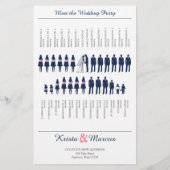 Eenvoudig 'Silhouettes Wedding Programme Flyer' (Achterkant)