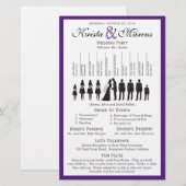 Eenvoudig 'Silhouettes Wedding Programme Flyer' (Voorkant / Achterkant)
