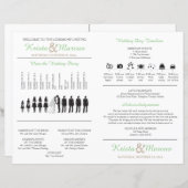 Eenvoudig 'Silhouettes Wedding Programme Flyer' (Voorkant / Achterkant)