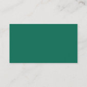 Eenvoudig Smaragdgroen Monogram Elegante Trouwdag Plaatskaartje (Achterkant)