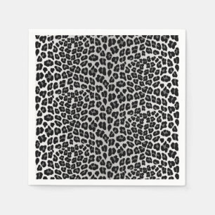 Eenvoudig sneeuwluipaardpatroon servetten