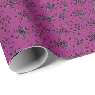 Eenvoudig Sneeuwvlokken Patroon Cadeaupapier