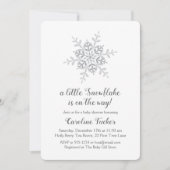 Eenvoudig Snowflake Gender Neutral Baby shower Kaart (Voorkant)