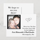 Eenvoudig sparen de datum aankondigingskaart (Voorkant / Achterkant)