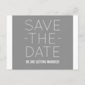 Eenvoudig sparen het Briefkaart van de Datum, Grij (Voorkant)