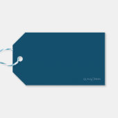 Eenvoudig standaardtype Aqua Blue Cadeaulabel (Achterkant Horizontaal)