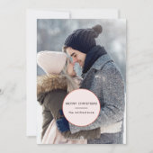 Eenvoudig statement voor prettige kerstfoto feestdagenkaart (Voorkant)