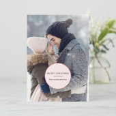 Eenvoudig statement voor prettige kerstfoto feestdagenkaart (Staand voorkant)