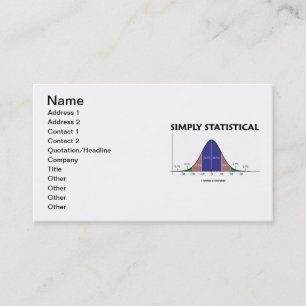 Eenvoudig statistisch (bell Curve Attitude) Visitekaartje