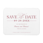 Eenvoudig stijlvol huwelijk sparen de datum niet f magneet (Horizontaal)