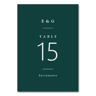 Eenvoudig stijlvol Modern Emerald Green Wedding Kaart