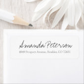 Eenvoudig stijlvol modern script retour adres etiket (Insitu)