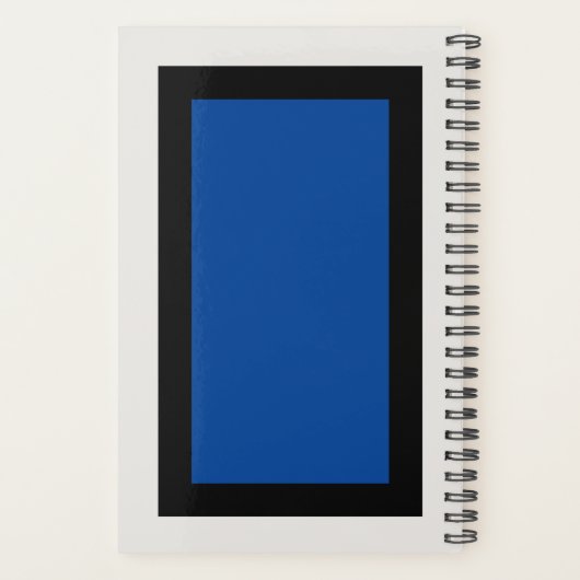 Eenvoudig Stijlvol Monogram Kleur Blok Blauw Planner (Achterkant)