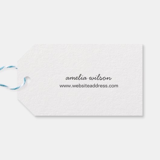 Eenvoudig Stijlvol Rustiek Handgemaakt met Liefde  Cadeaulabel (Achterkant Horizontaal)