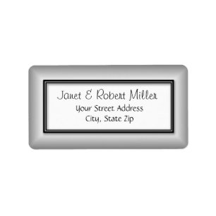 Eenvoudig stijlvol zilver retouradres etiket