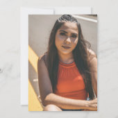 Eenvoudig stijlvol zwart-wit modern Quinceañera Kaart (Achterkant)