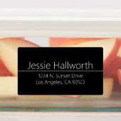 Eenvoudig stijlvol zwart wit waterdicht adres labels (Aangebracht)